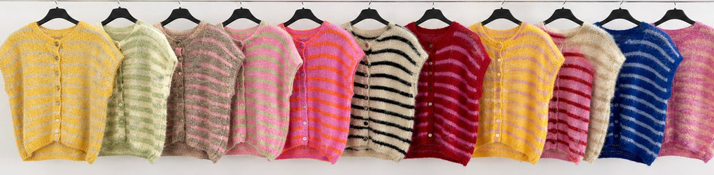Mila Striped Knit Vest
