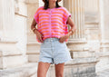 Mila Striped Knit Vest