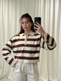 Gestreiftes Polo-Longsleeve
