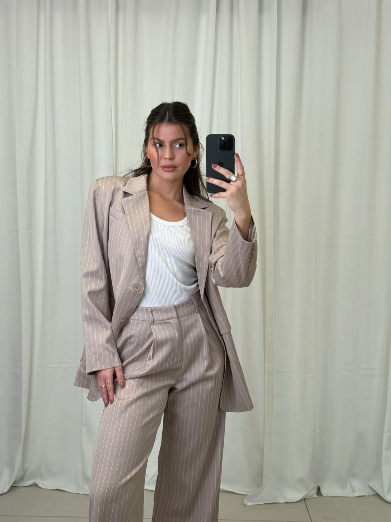 Oversized Nadelstreifen-Blazer