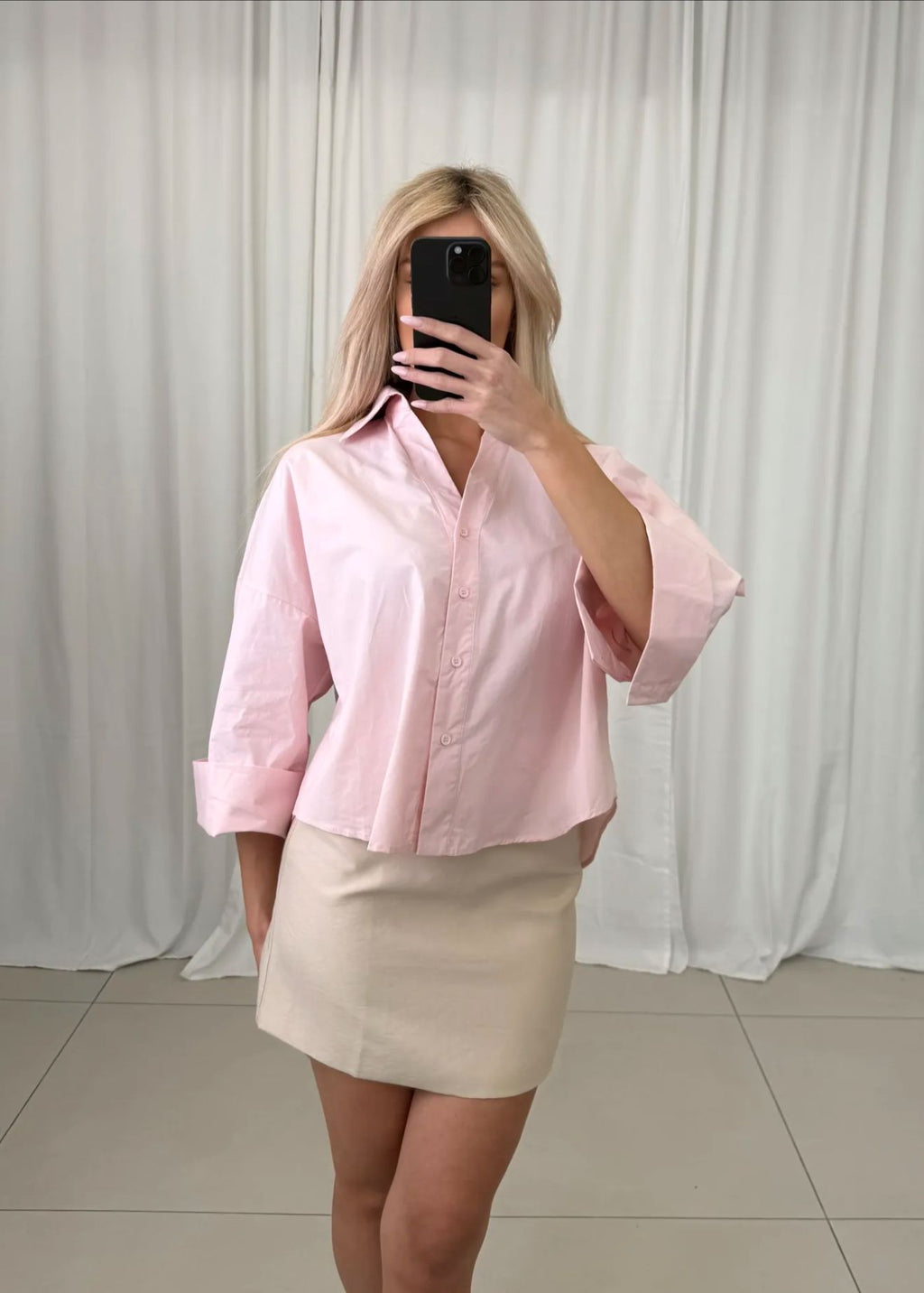 Leichte Oversize-Bluse mit Statement-Ärmeln