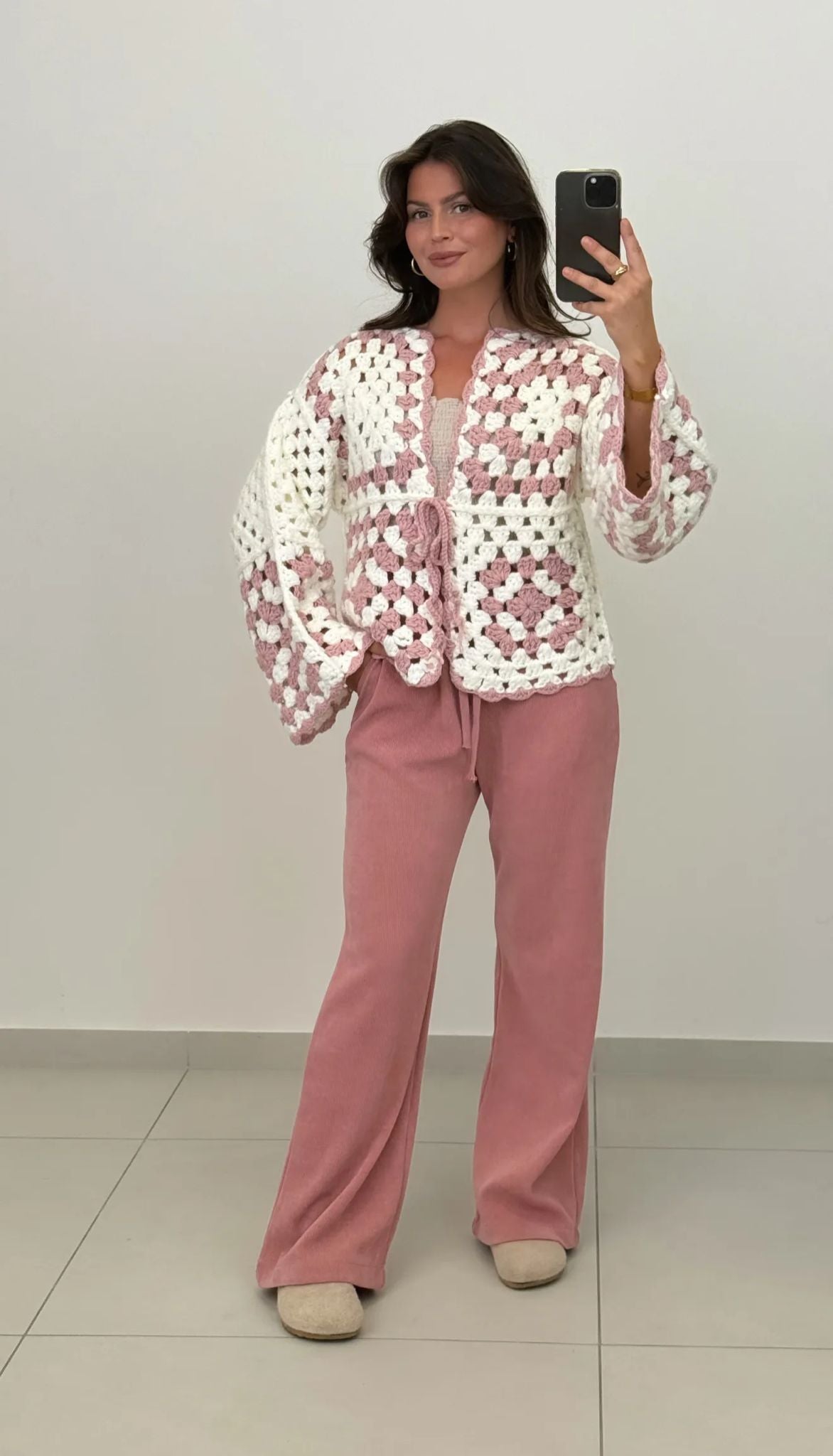 Boho Hakel-Cardigan mit modernem Vintage-Flair
