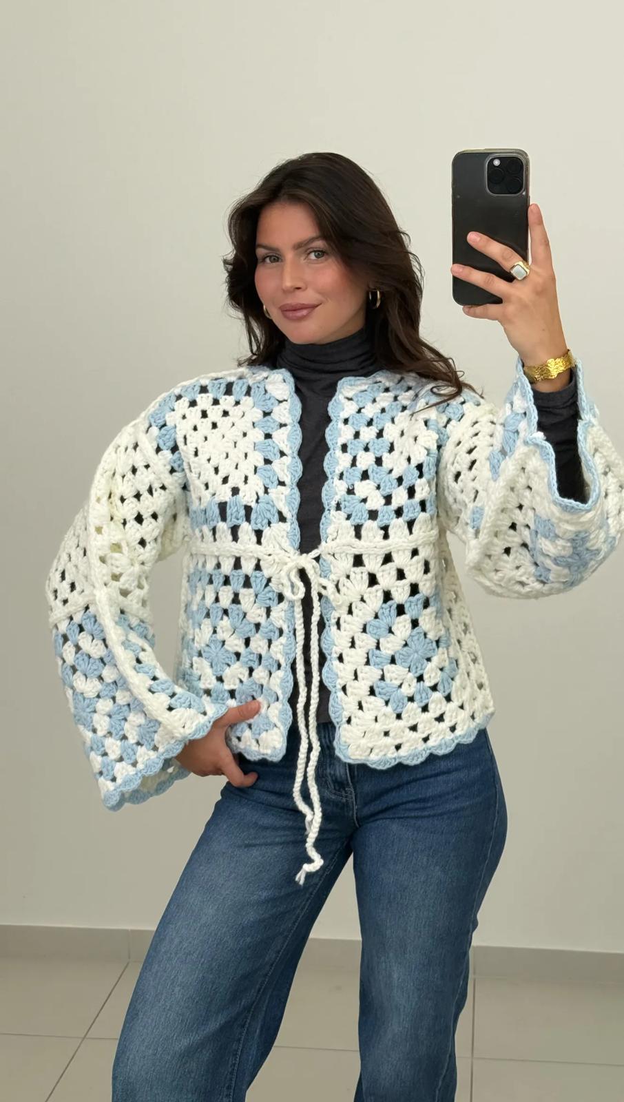 Boho Hakel-Cardigan mit modernem Vintage-Flair